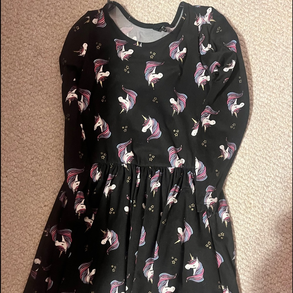PixieLane long sleeve unicorn dress EUC